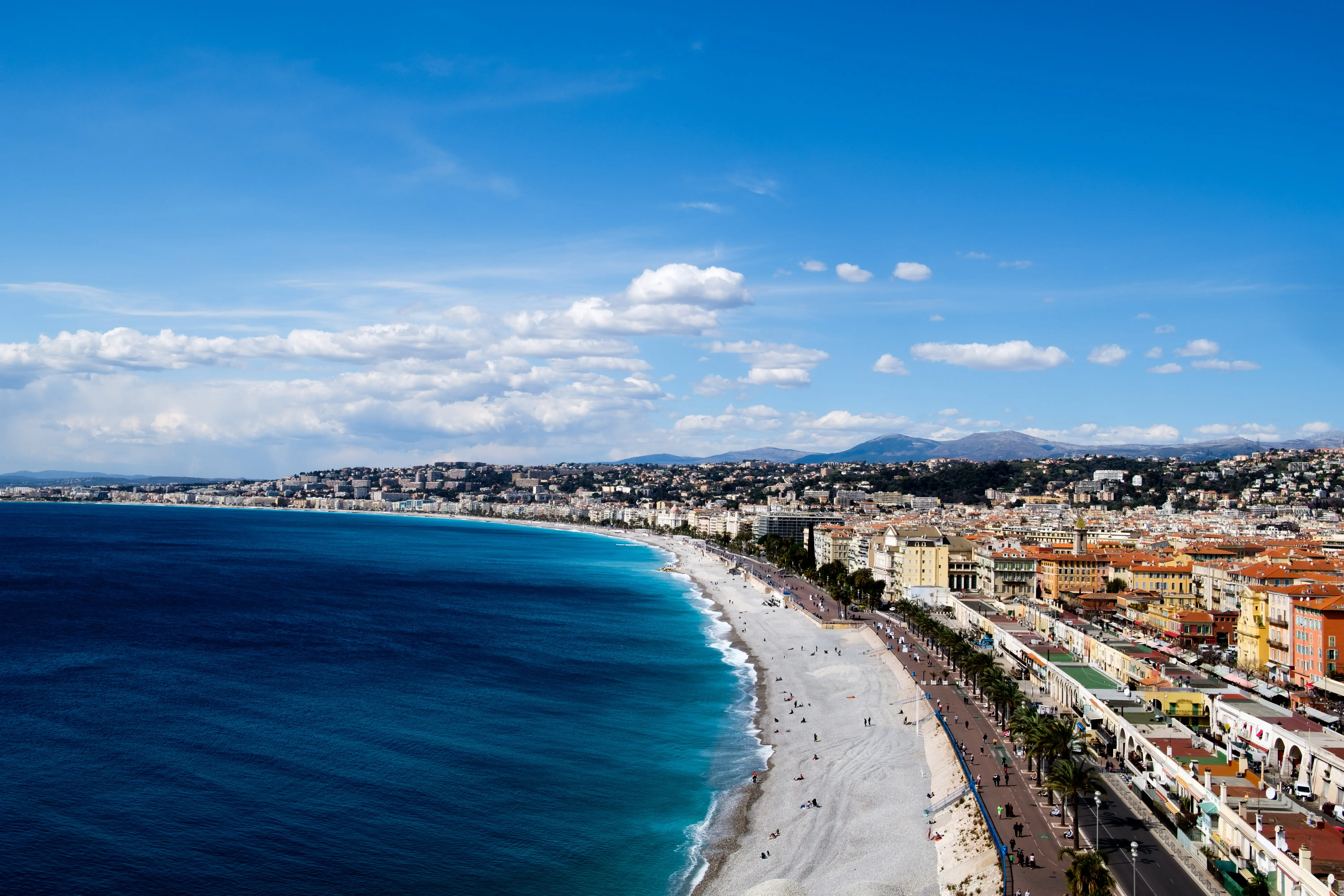 View from the hill in Nice on the French Riviera, France